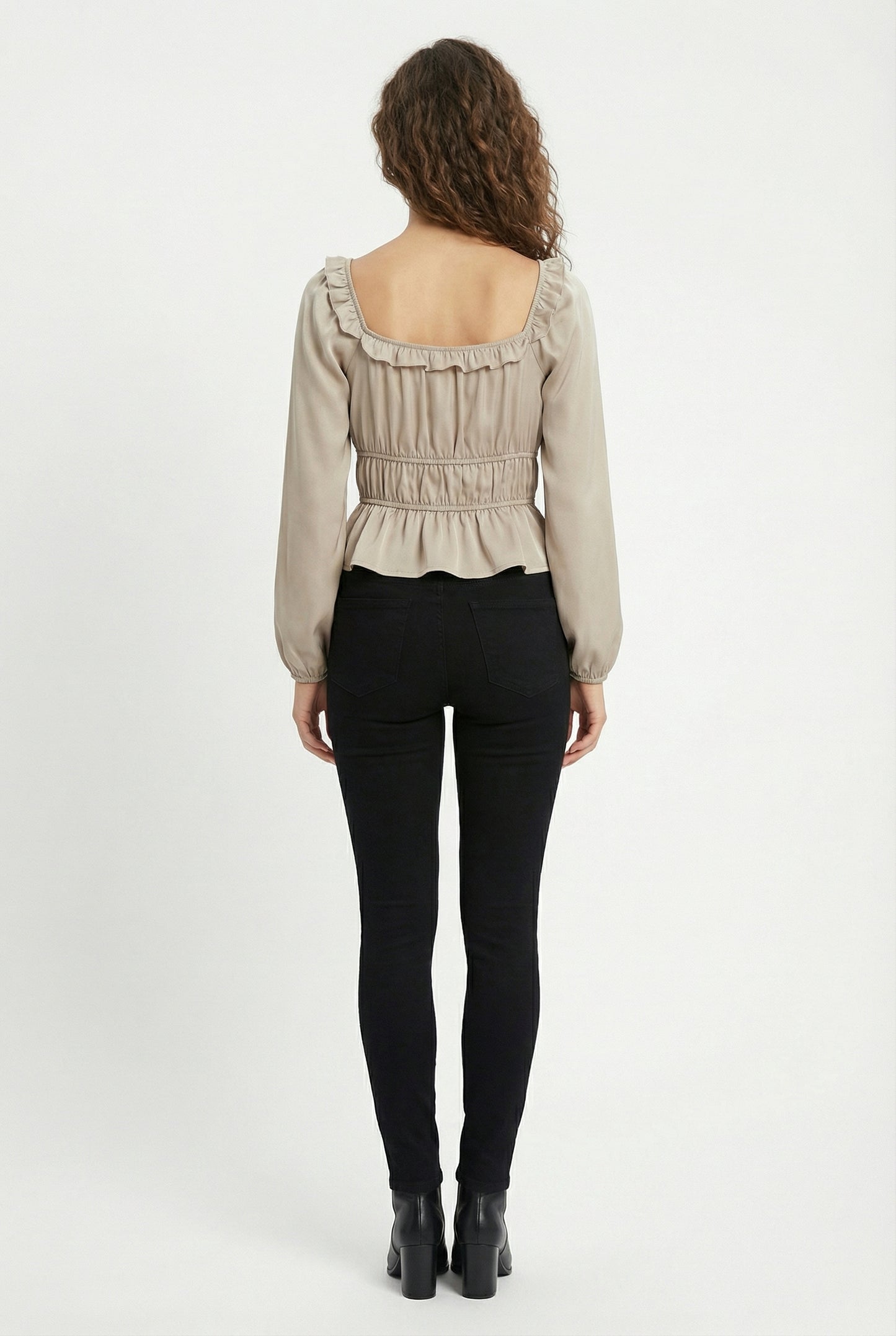 Women's Love & Piece Romantic Ruffle Blouse with Tie Neck