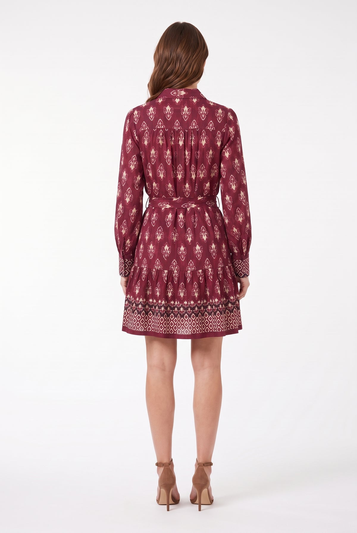 Women's Figueroa & Flower Long-Sleeve Printed Shirt Dress with Tie Waist