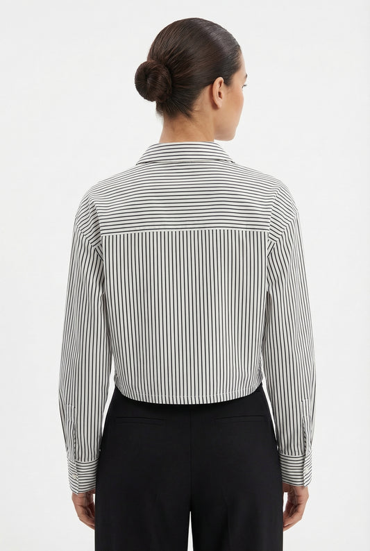 Women's Lily Star Striped Utility Crop Top