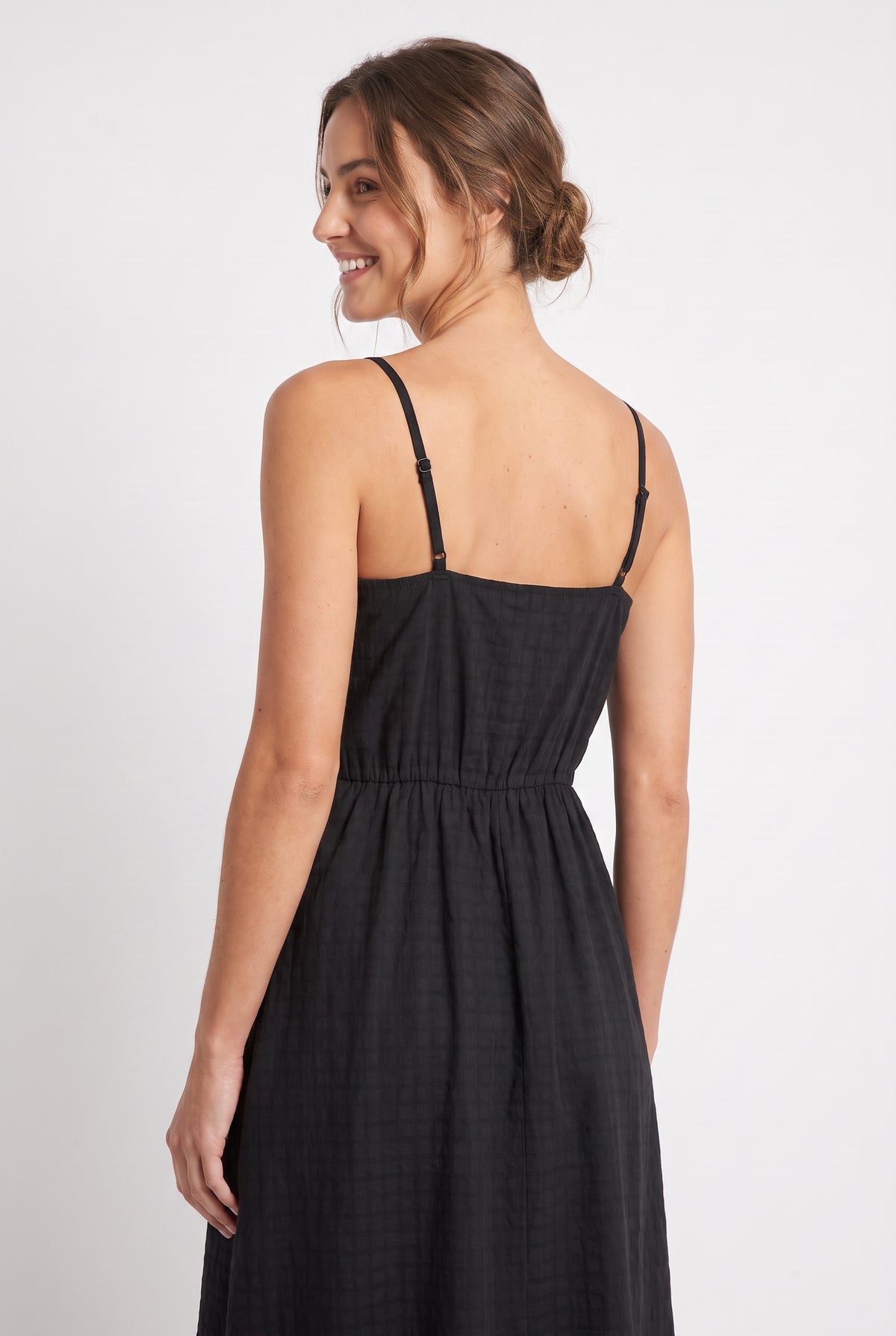 Women's As U Wish Sleeveless Midi Dress with Ruffle Trim