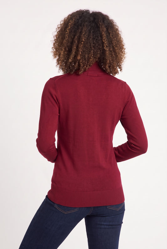 Women's June & Hudson Long-Sleeve Turtleneck Knit Sweater