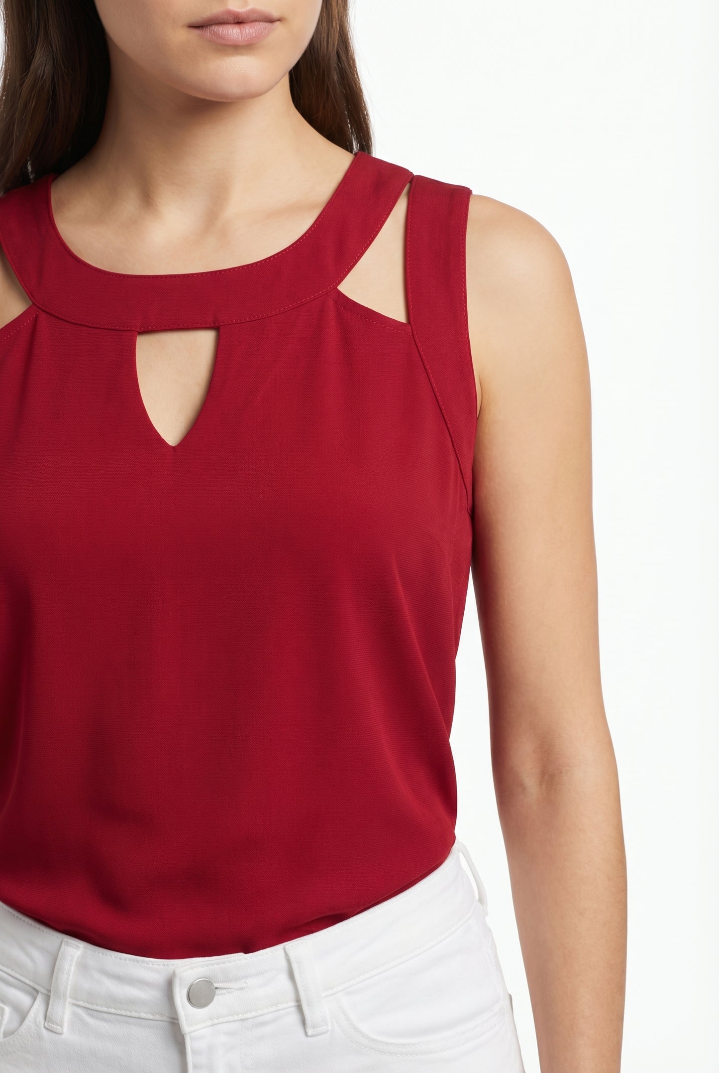 Women's As U Wish Cutout Accent Sleeveless Top