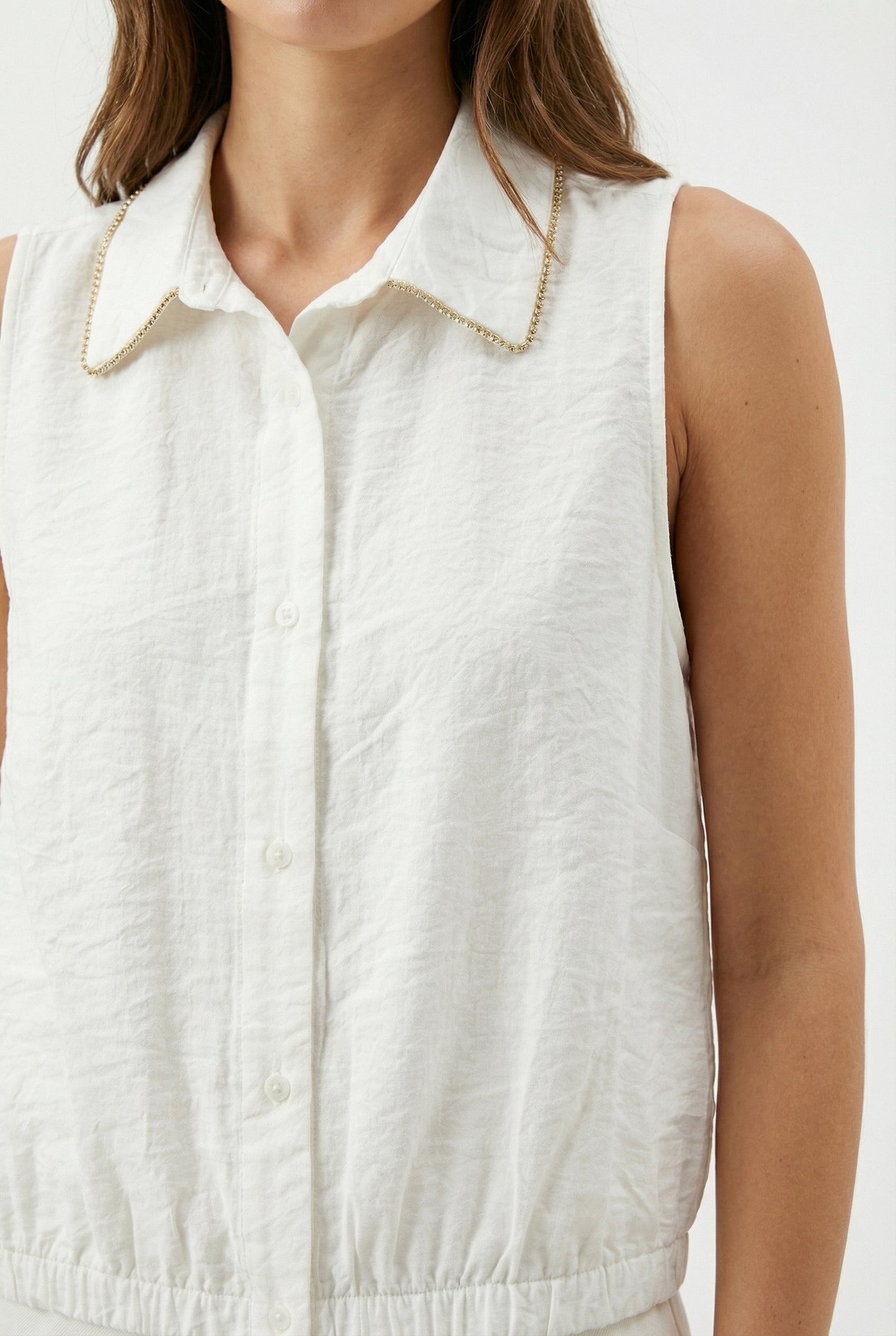 Women's Lily Star Effortless Sleeveless Top with Sparkle Detail
