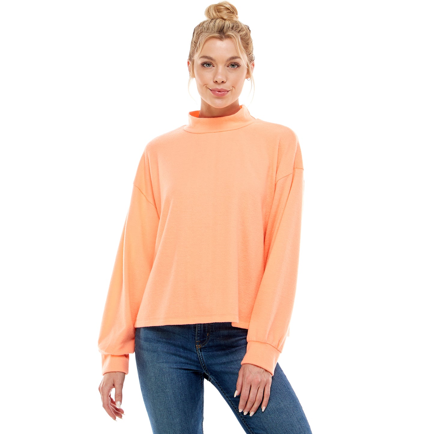 Mock Neck Long Sleeve Top