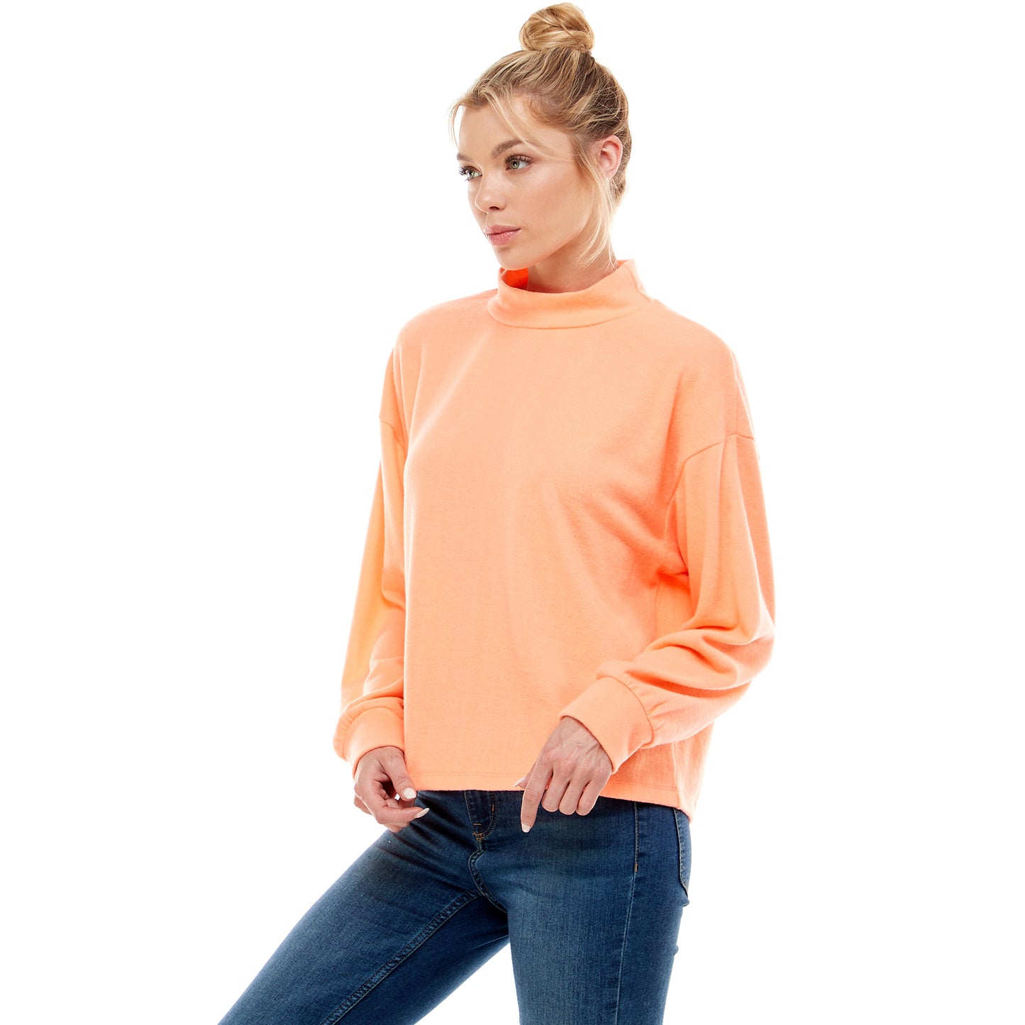 Mock Neck Long Sleeve Top