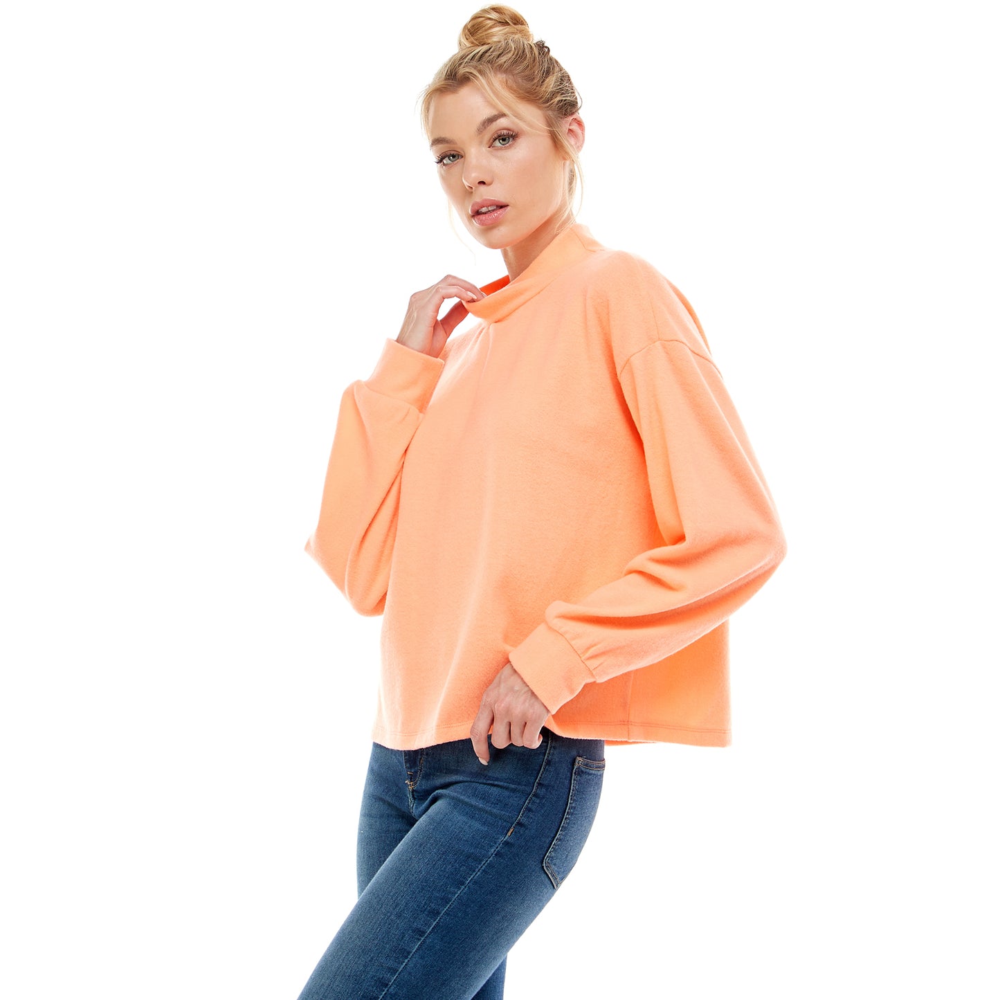 Mock Neck Long Sleeve Top