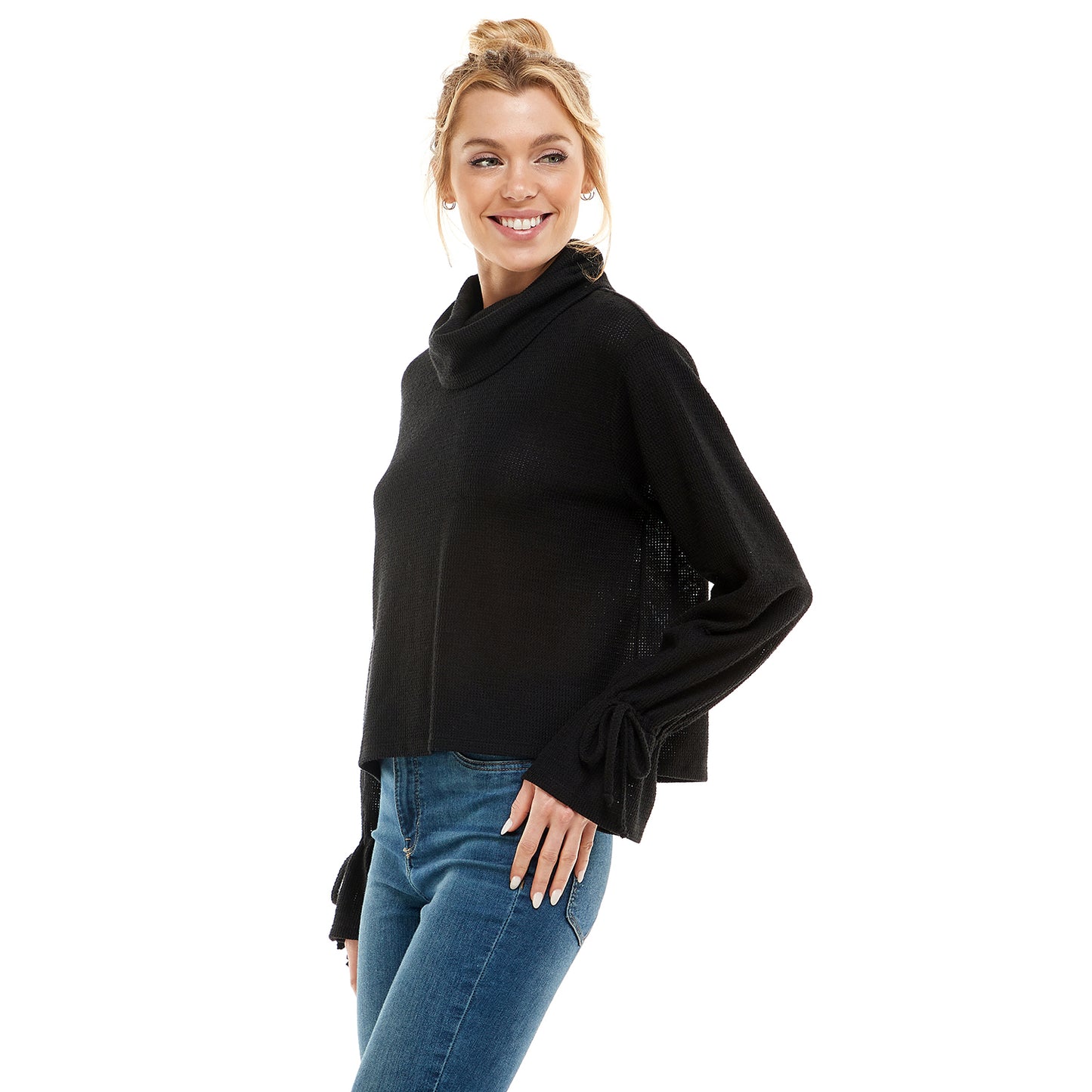 Cowl Neck Long Sleeve Top