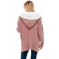 Cardigan Sweater With Hood And Fur Trim