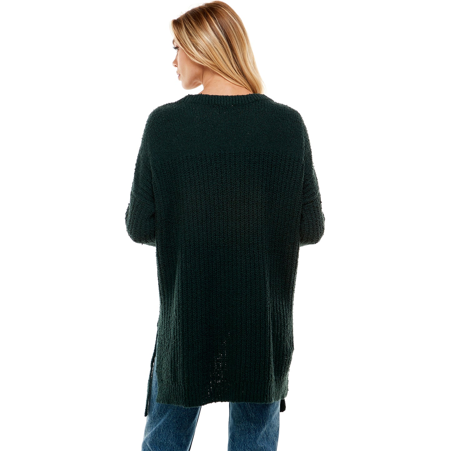 Long Sleeve High Scoop Neck Sweater