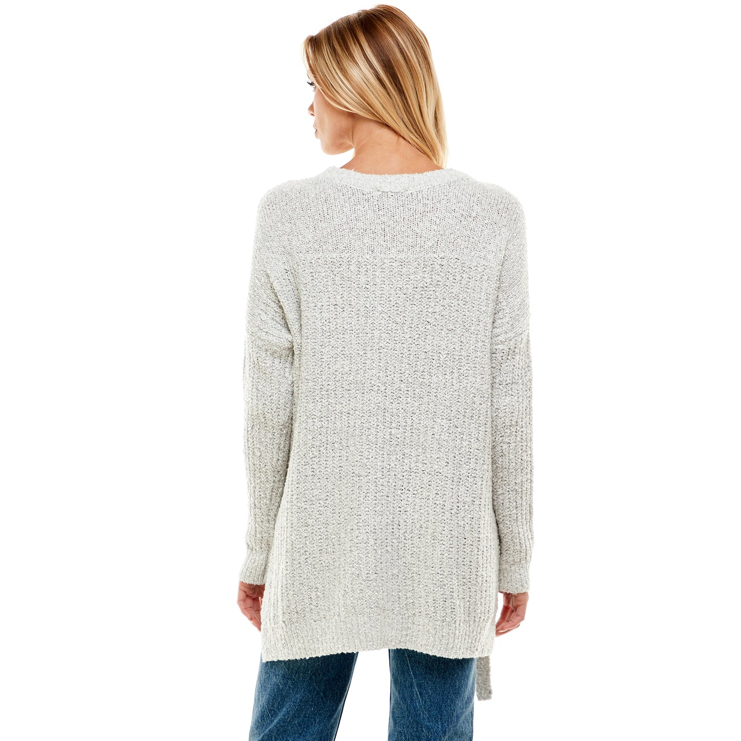 Long Sleeve High Scoop Neck Sweater