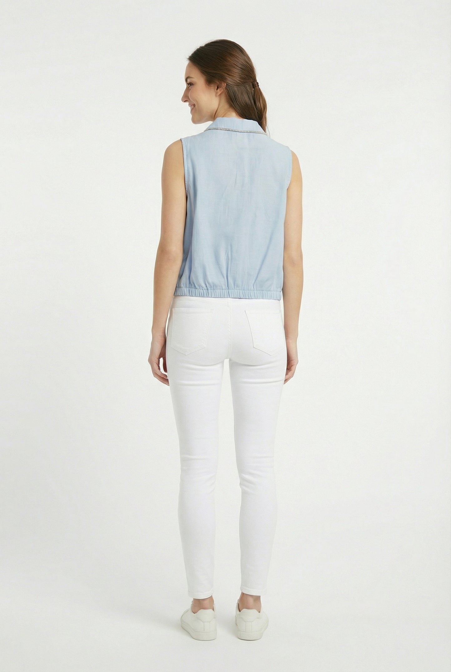 Women's Lily Star Effortless Sleeveless Top with Sparkle Detail