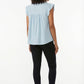 Women's June & Hudson Ruffle Sleeve Embroidered Top