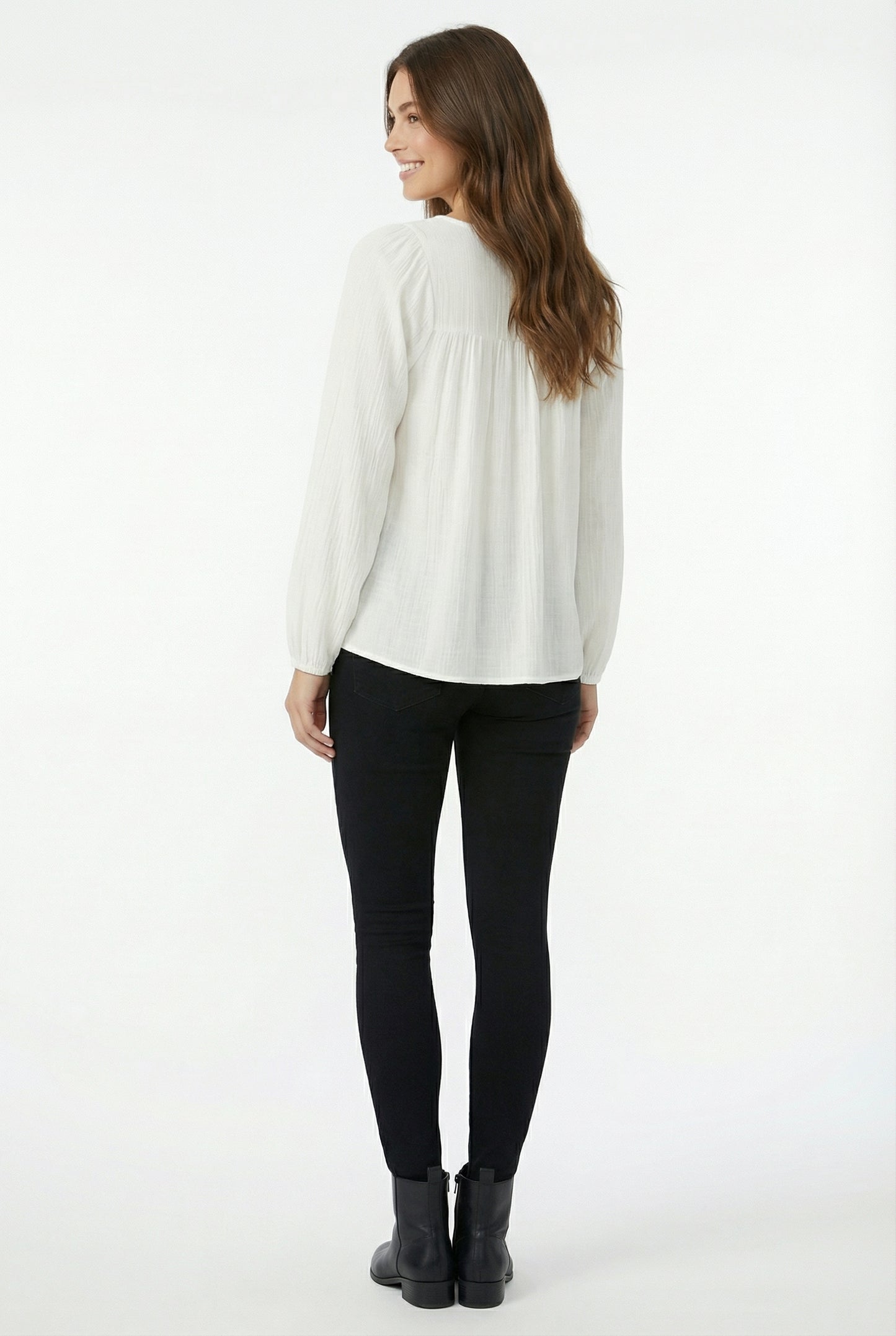 Women's Lily Star Breezy Embroidered V-Neck Top