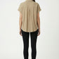 Women's Love & Piece Short-Sleeve Button-Up Shirt with Pocket