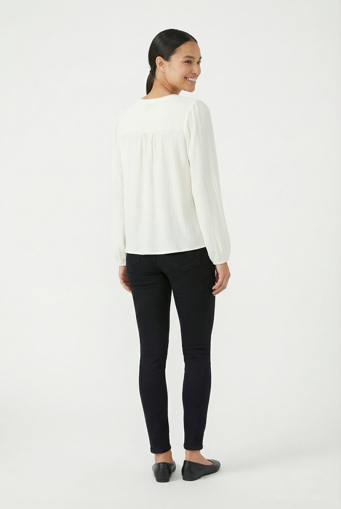 Women's Lily Star Effortless Sparkle Split Neck Blouse