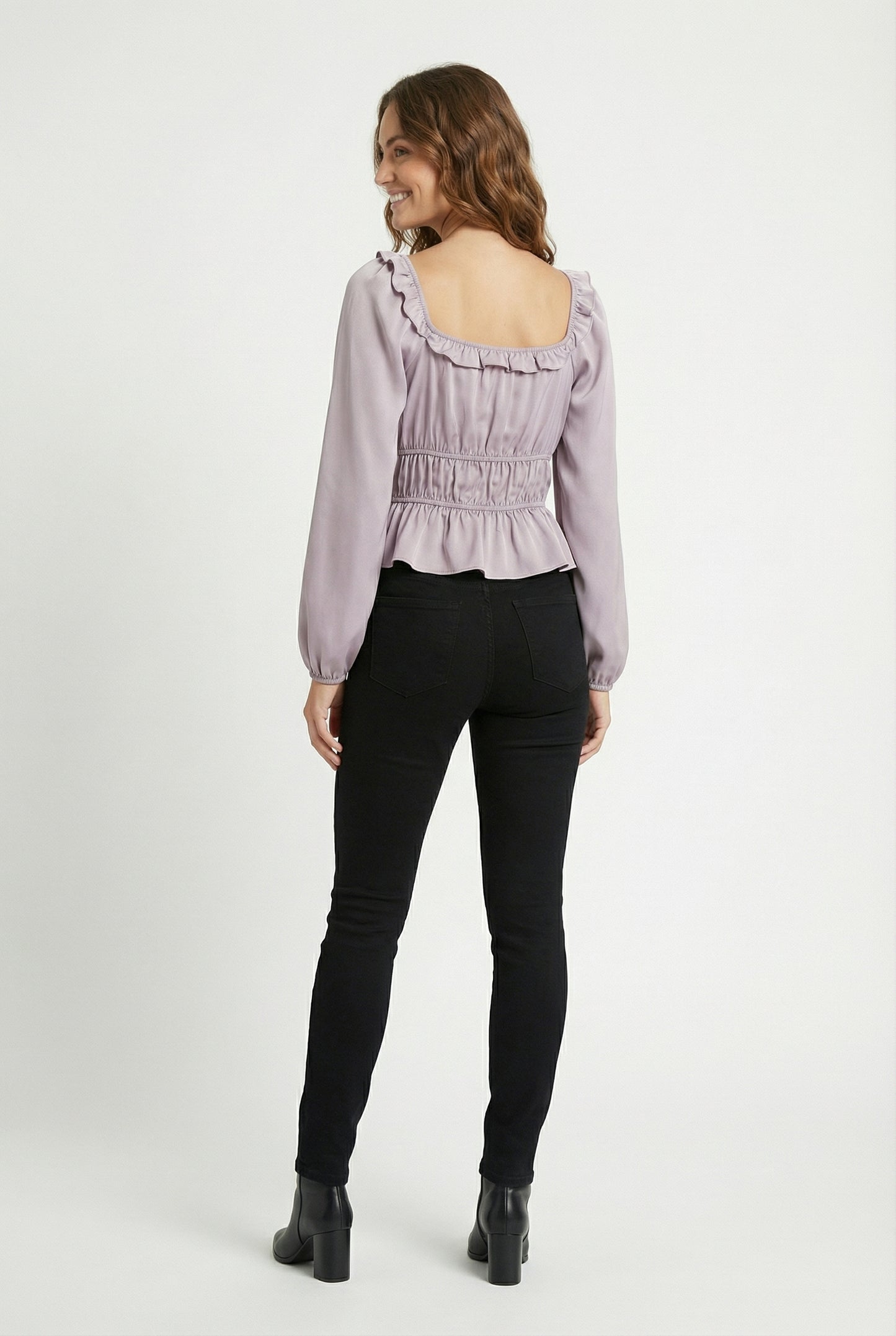 Women's Love & Piece Romantic Ruffle Blouse with Tie Neck
