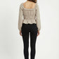 Women's Love & Piece Romantic Ruffle Blouse with Tie Neck