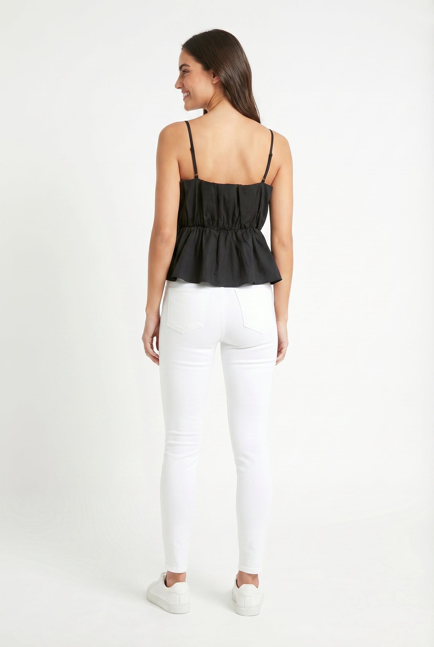 Women's Lily Star Breezy Gathered Waist Cami Top