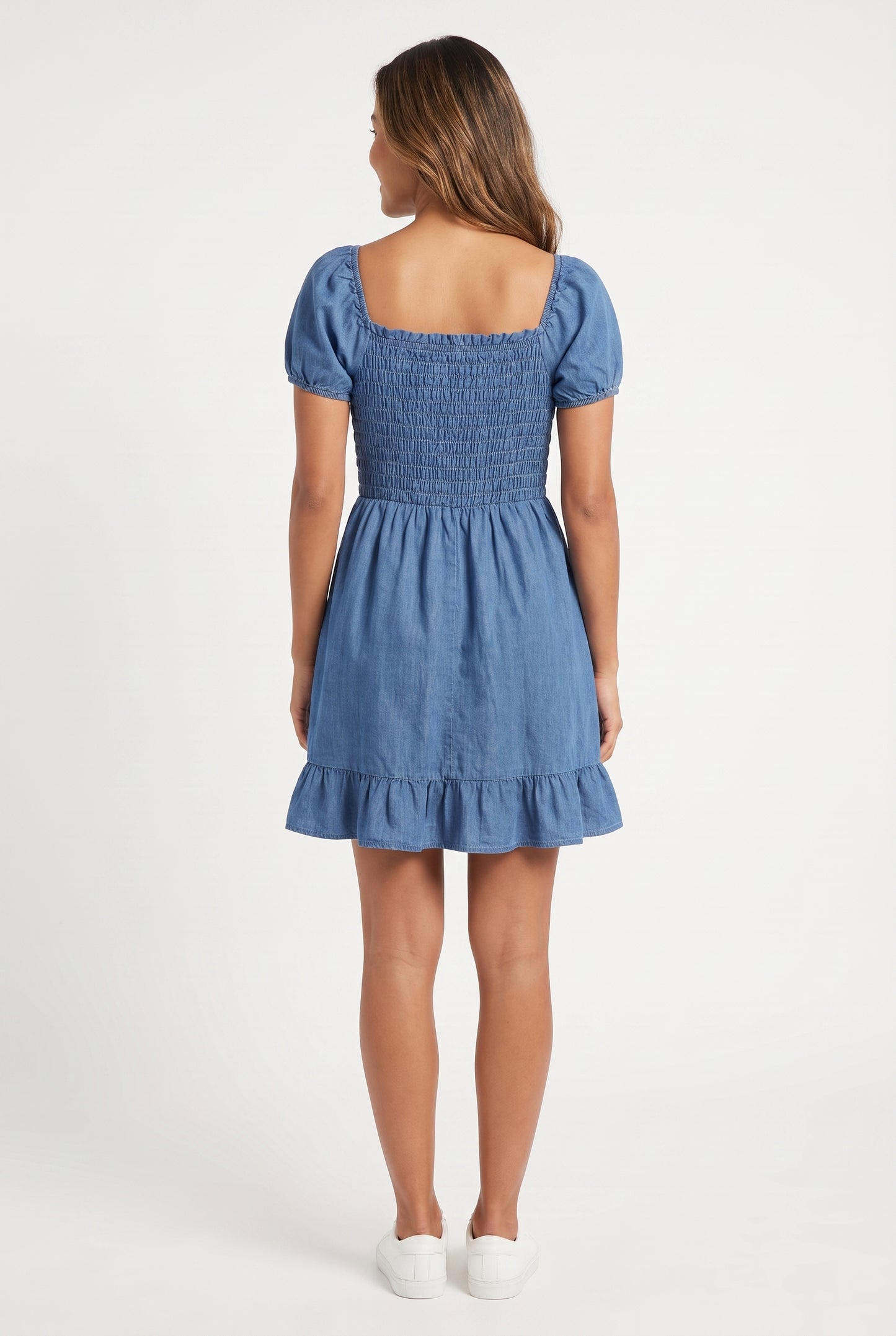 Women's As U Wish Smocked Ruffle Hem Dress