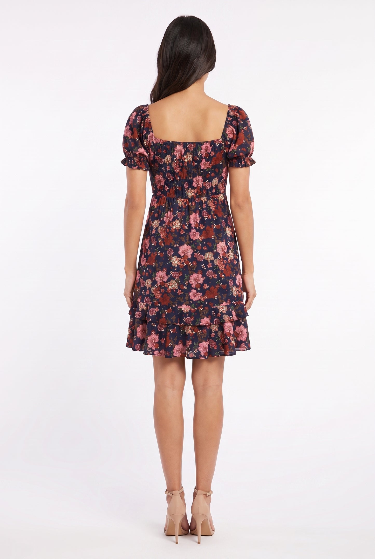 Women's As U Wish Ruffle Hem Floral Mini Dress