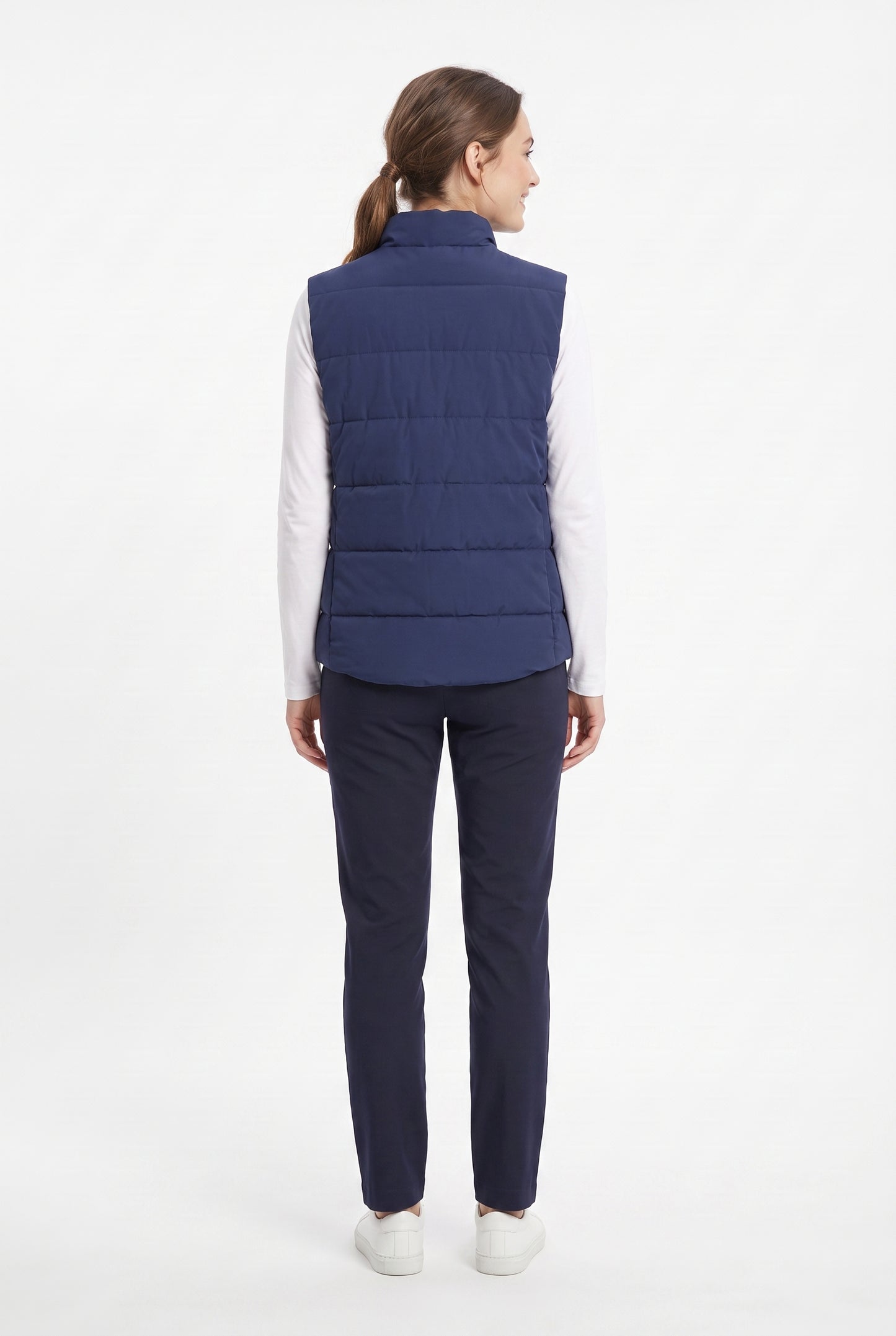 Women's Lily Star Quilted Puffer Vest with Zipper Pockets