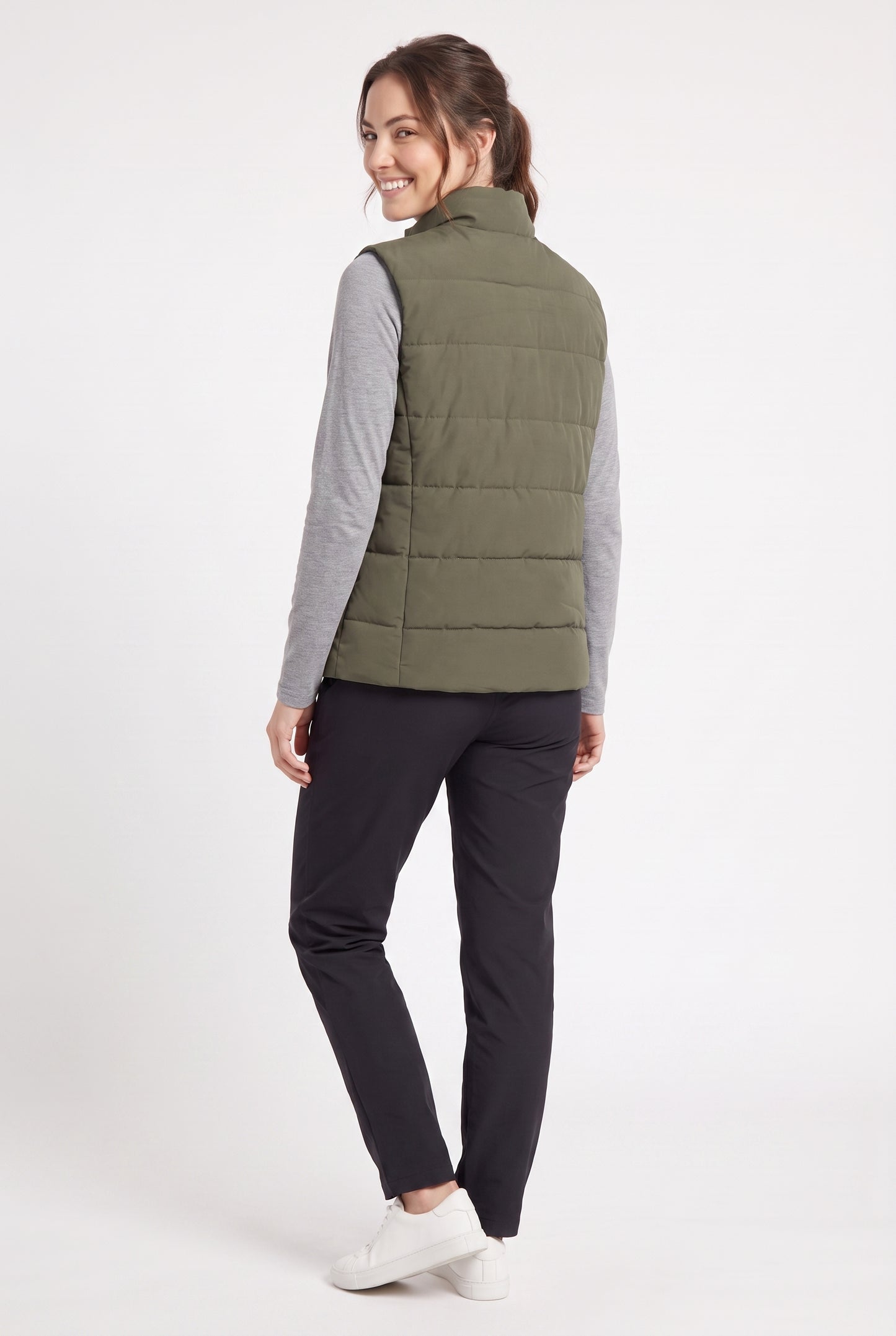 Women's Lily Star Quilted Puffer Vest with Zipper Pockets