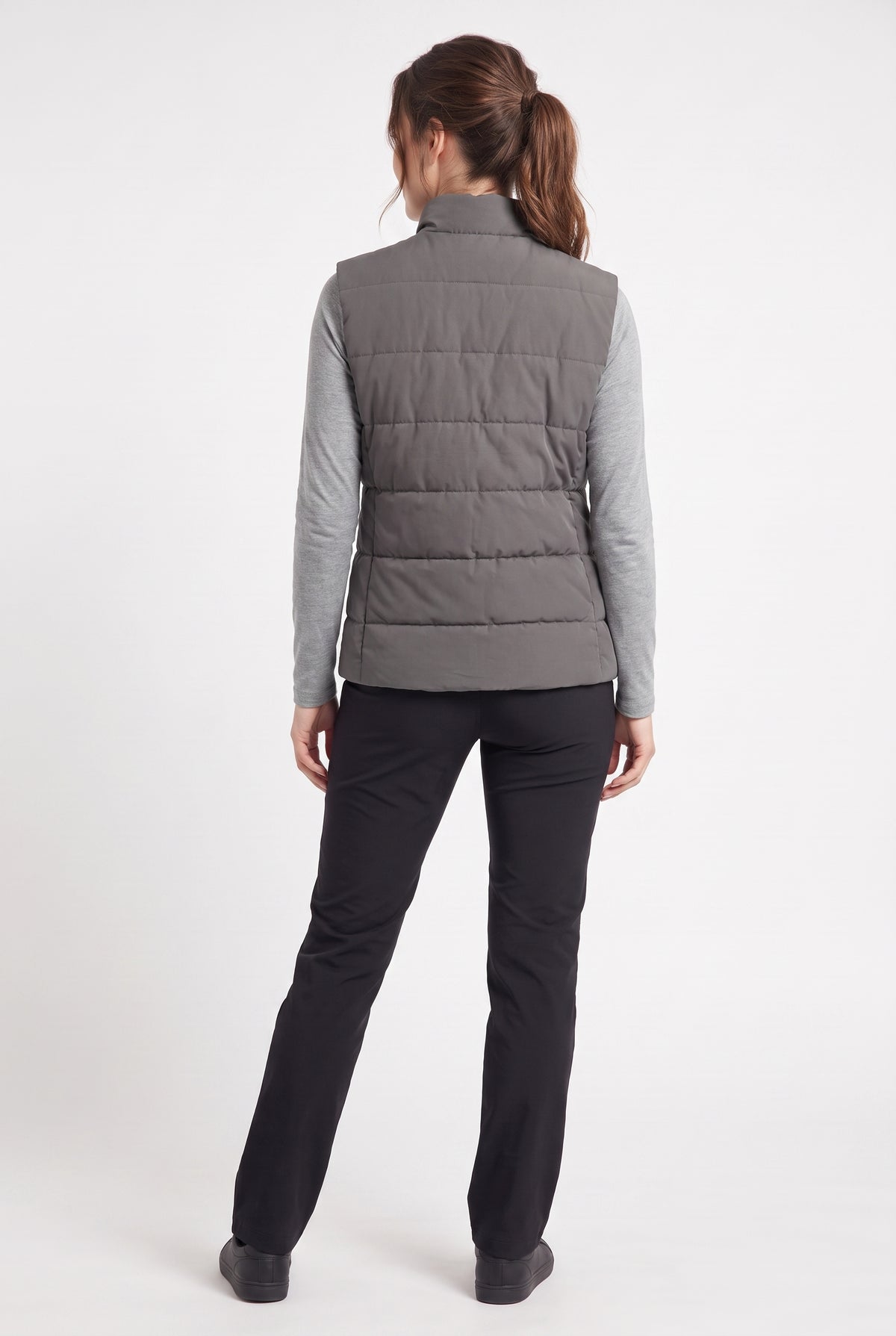 Women's Lily Star Quilted Puffer Vest with Zipper Pockets