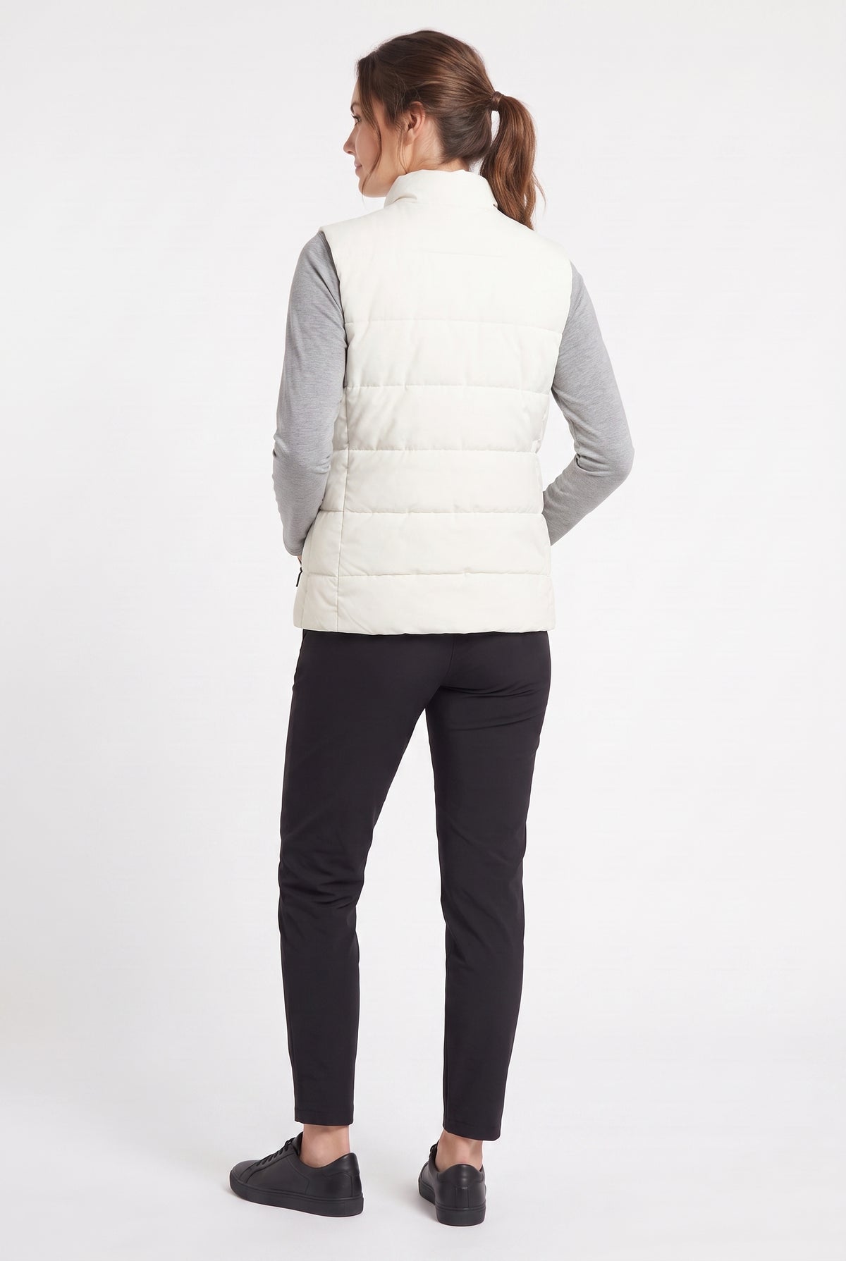 Women's Lily Star Quilted Puffer Vest with Zipper Pockets