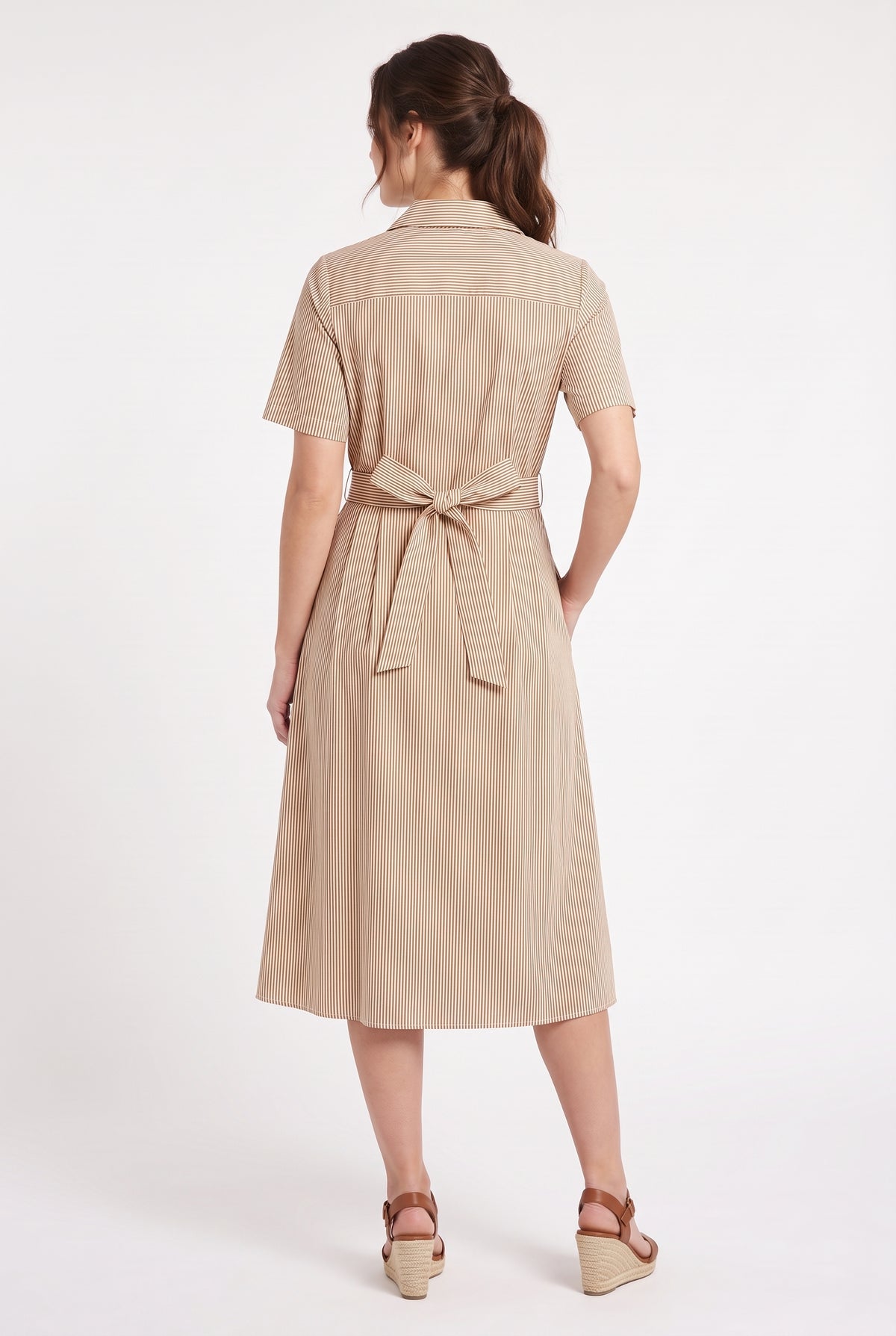 Women's Figueroa & Flower Striped Button-Down Midi Dress