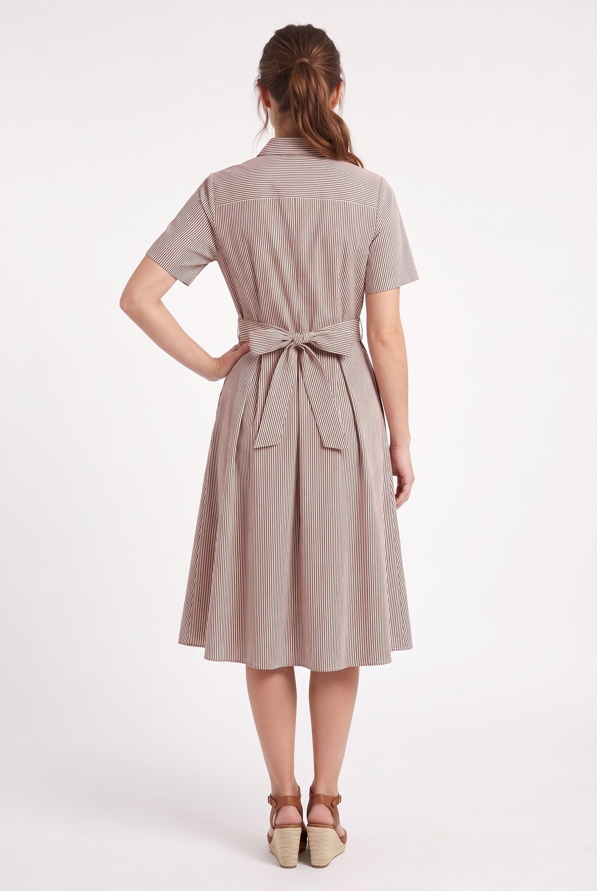 Women's Figueroa & Flower Striped Button-Down Midi Dress