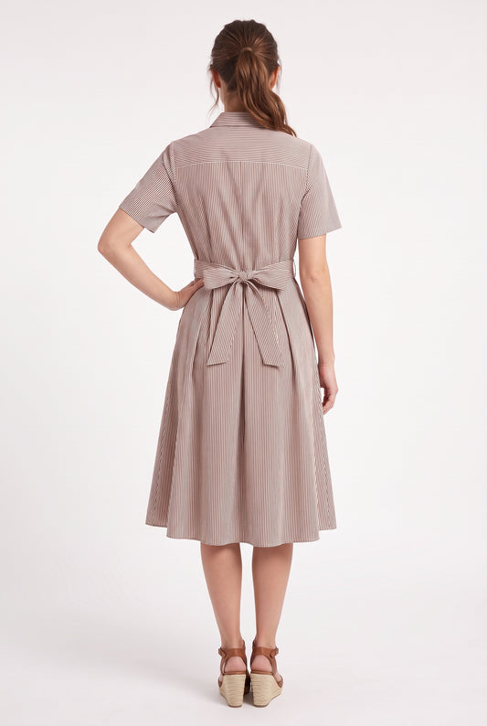 Women's Figueroa & Flower Striped Button-Down Midi Dress