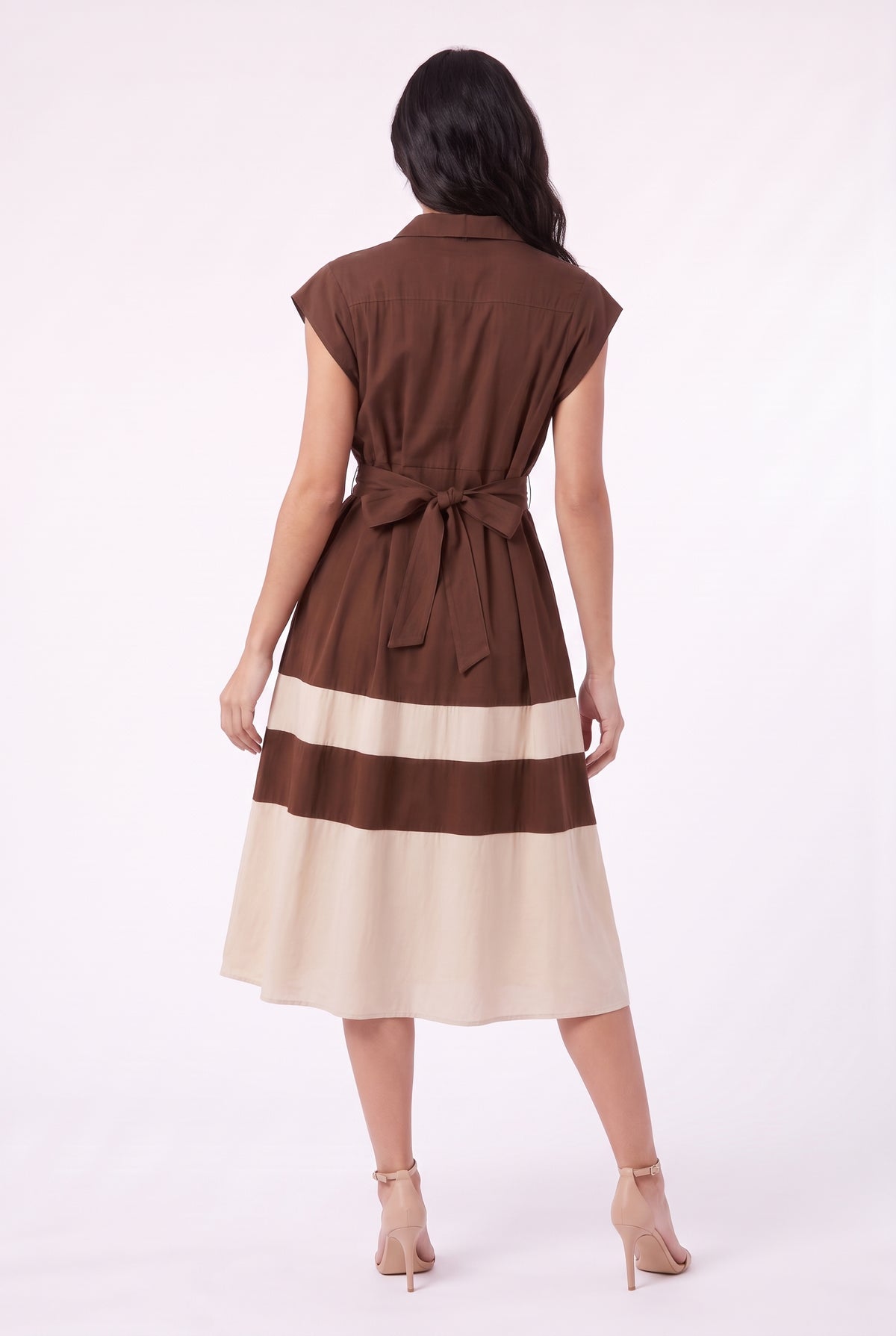 Women's Figueroa & Flower Button-Front Midi Dress with Pleated Waist