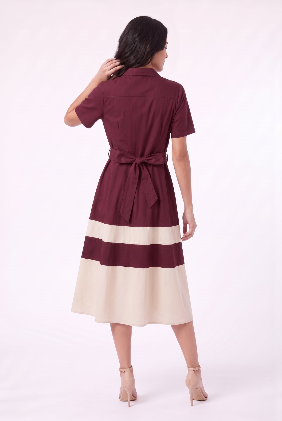 Women's Figueroa & Flower Short-Sleeve Button-Front Midi Dress
