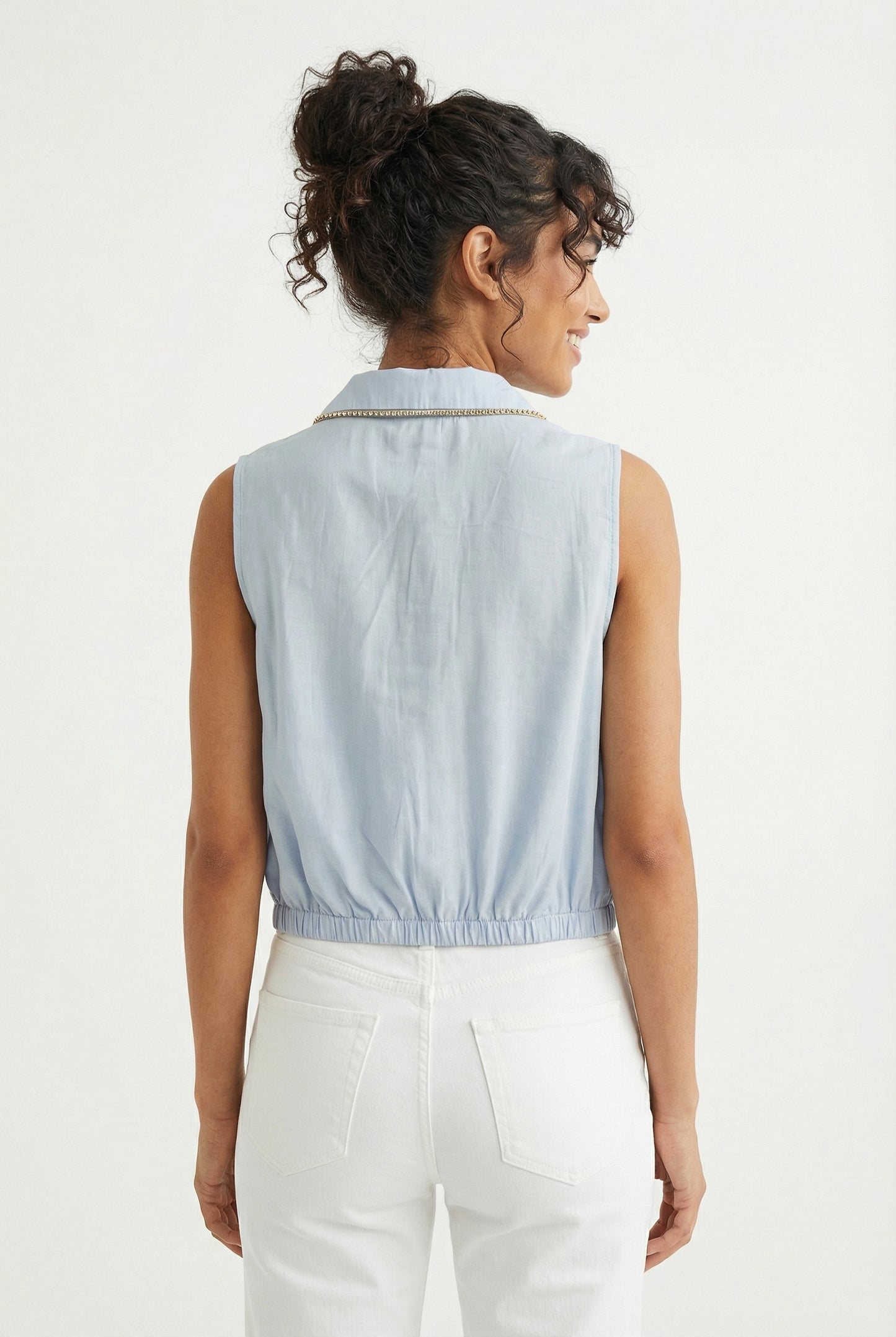Women's Lily Star Effortless Sleeveless Top with Sparkle Detail