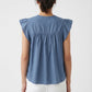 Women's June & Hudson Ruffle Sleeve Embroidered Top