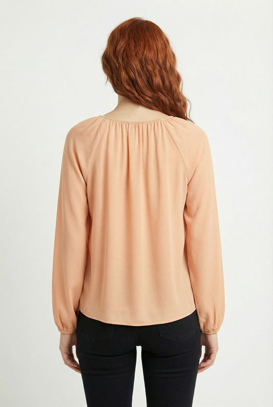 Women's Lily Star Pleated V-Neck Blouse