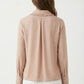 Women's Love & Piece Soft Ruffle Collar Button-Up Top