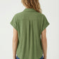 Women's Love & Piece Short-Sleeve Button-Up Shirt with Pocket