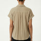 Women's Love & Piece Short-Sleeve Button-Up Shirt with Pocket