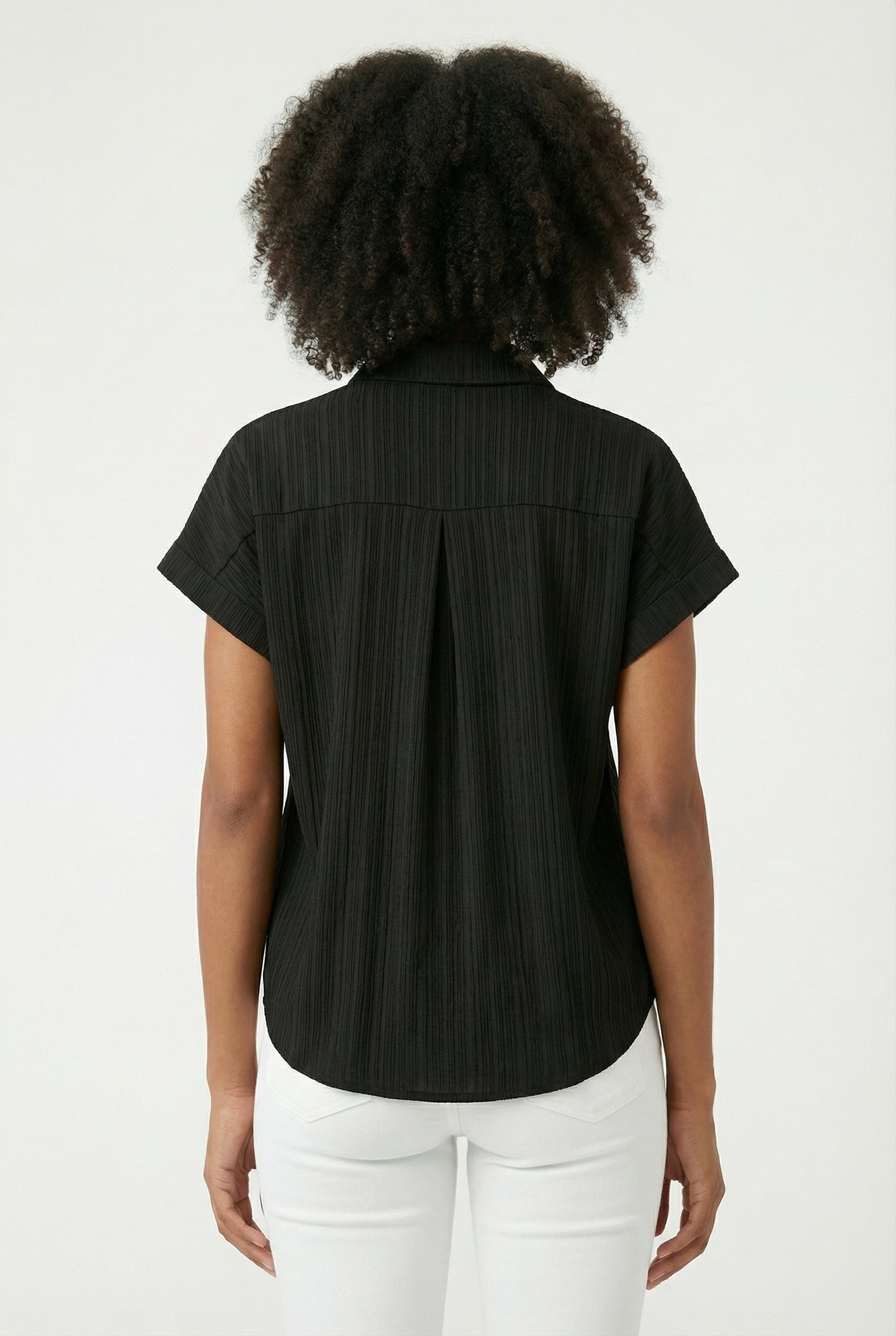 Women's Love & Piece Short-Sleeve Button-Up Shirt with Pocket