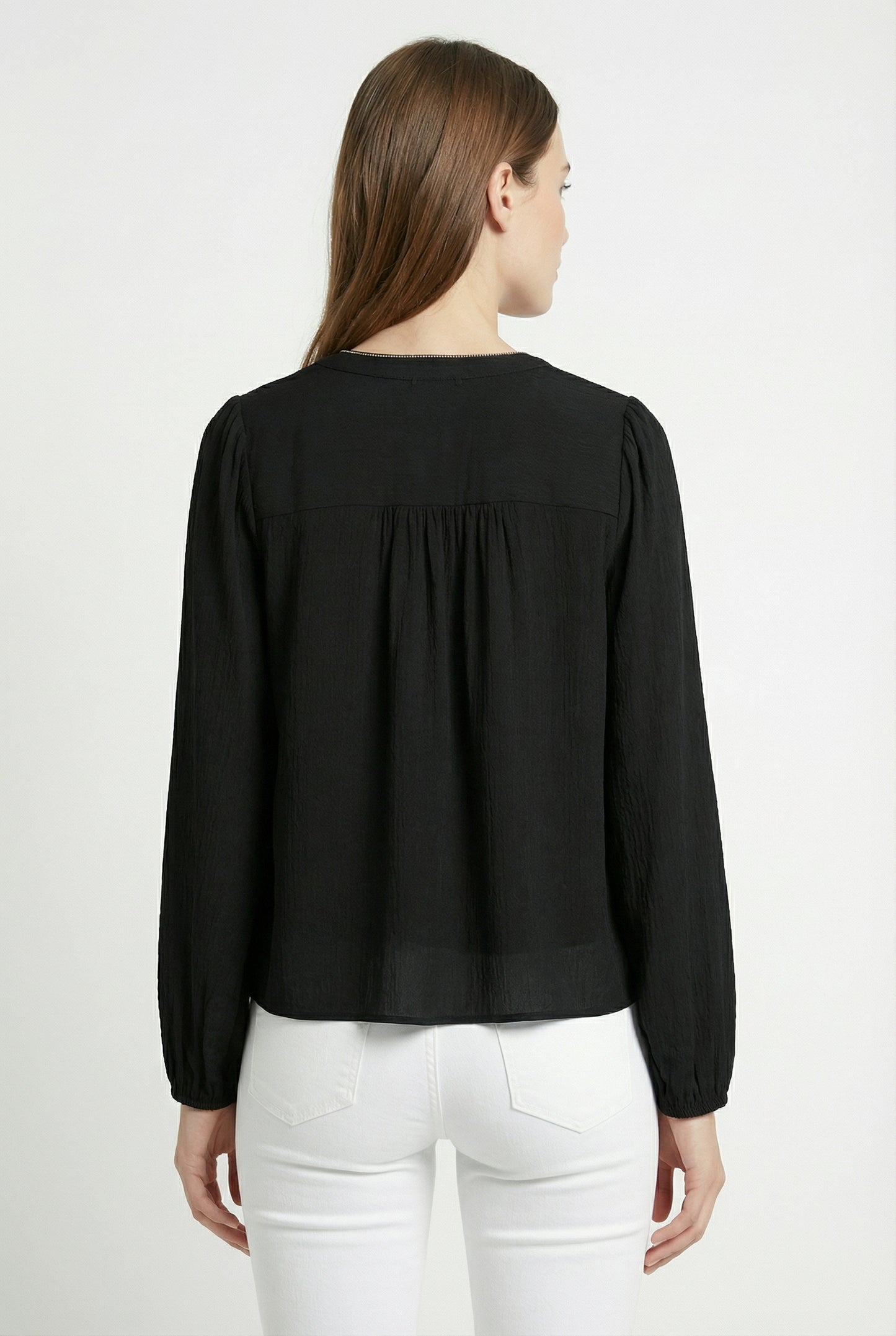 Women's Lily Star Effortless Sparkle Split Neck Blouse
