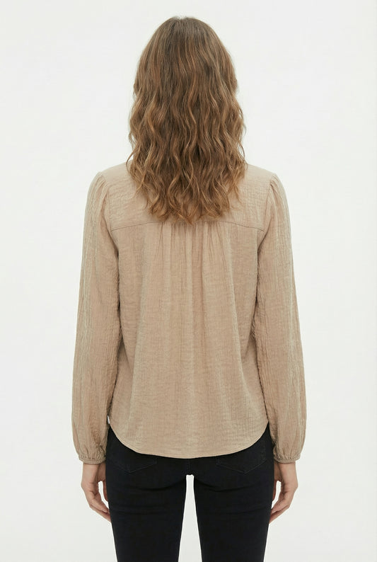 Women's Lily Star Effortless Sparkle Split Neck Blouse