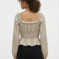Women's Love & Piece Romantic Ruffle Blouse with Tie Neck