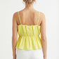 Women's Lily Star Breezy Gathered Waist Cami Top