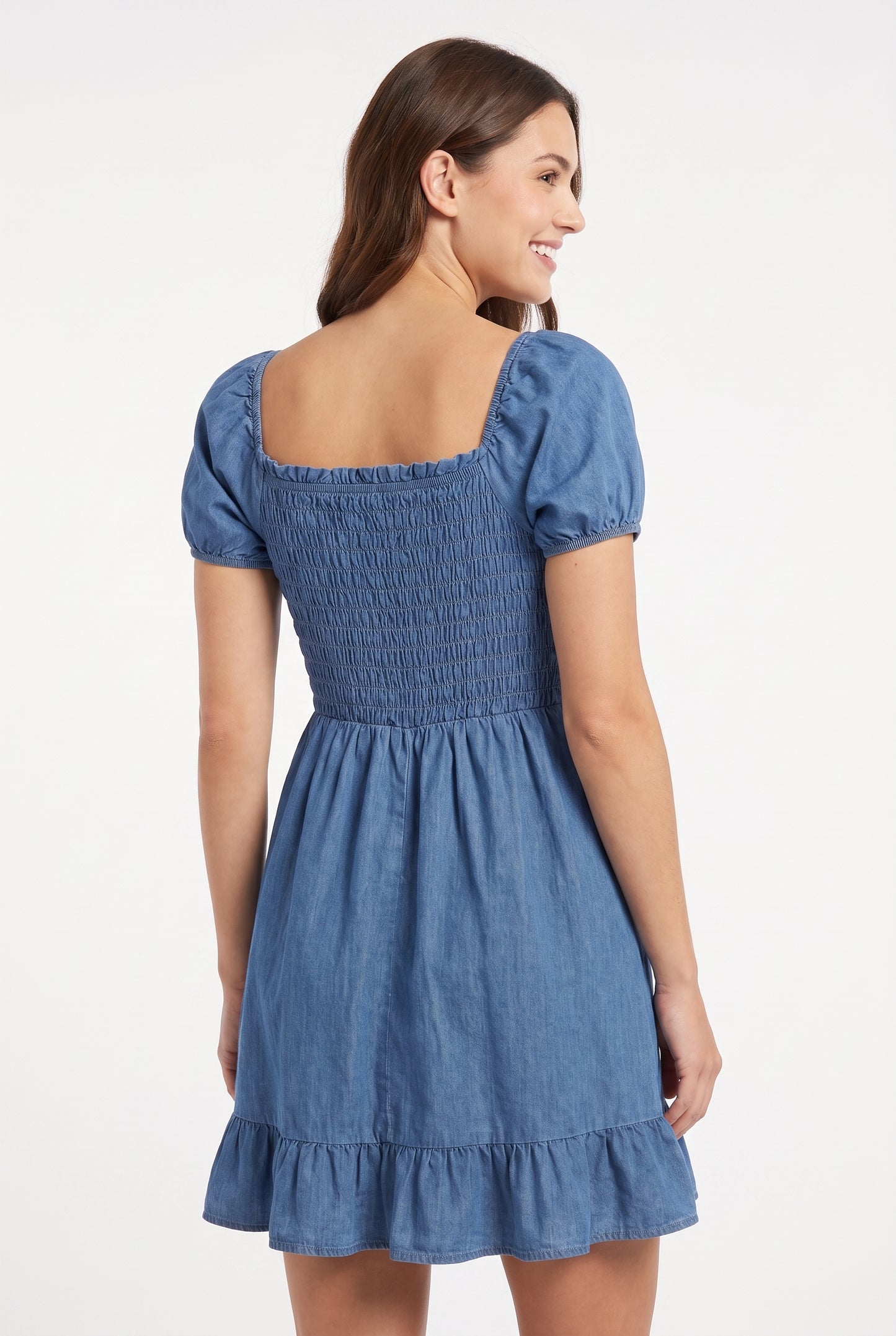Women's As U Wish Smocked Ruffle Hem Dress