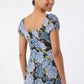 Women's As U Wish Floral Puff Sleeve Midi Dress with Tie Front