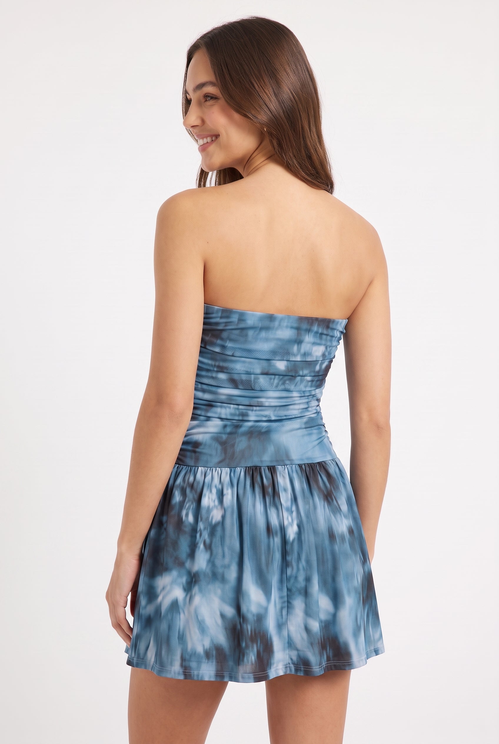 Women's As U Wish Strapless Mini Dress with Ruched Bodice – Secret Charm