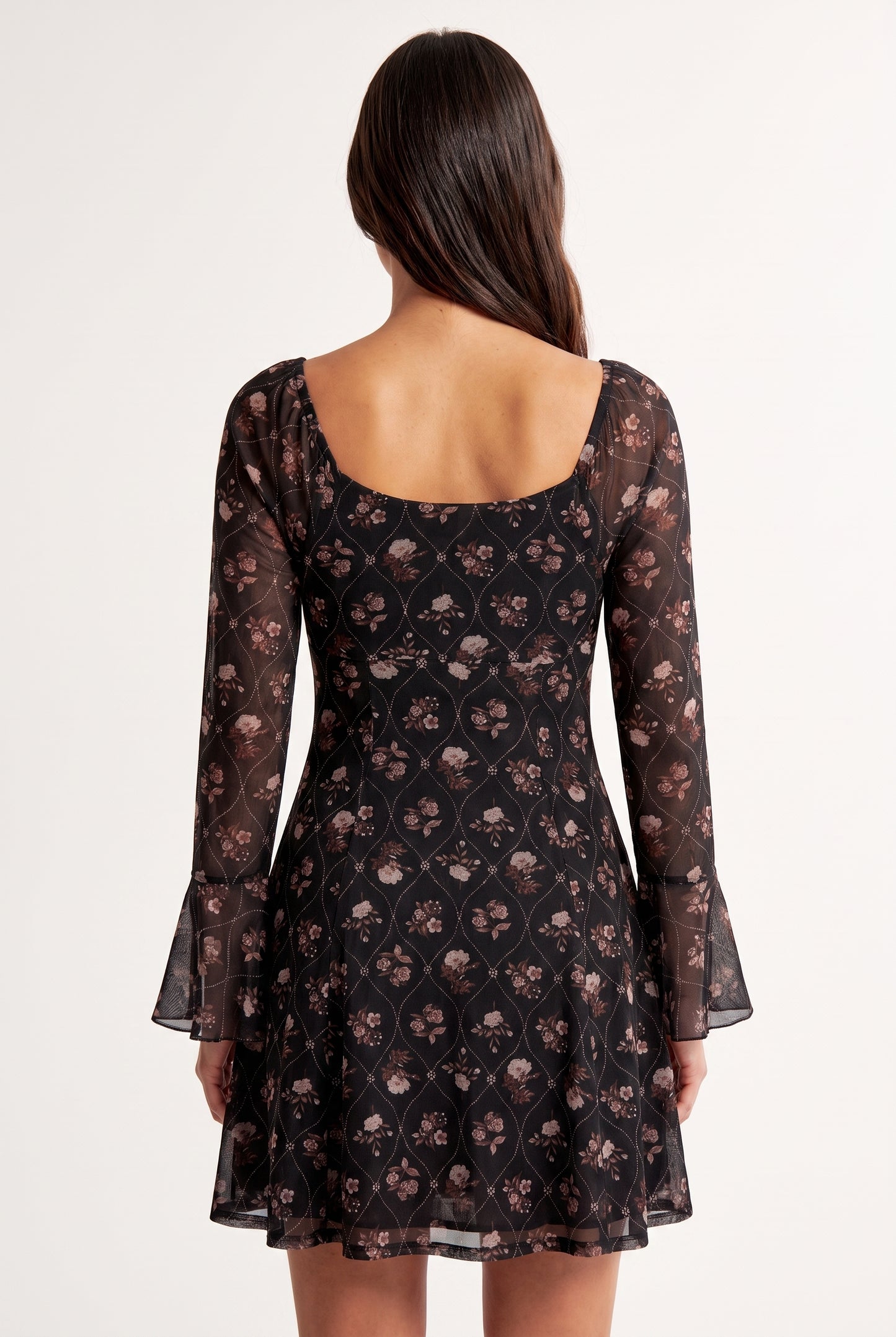 Women's Luxology Bell Sleeve Floral Mini Dress