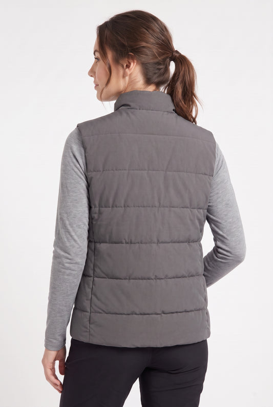 Women's Lily Star Quilted Puffer Vest with Zipper Pockets