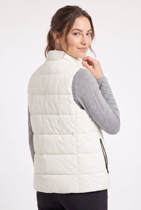 Women's Lily Star Quilted Puffer Vest with Zipper Pockets